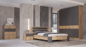 ЛЕНОРА Спальный гарнитур (модульный) графит в Салехарде - salekhard.ok-mebel.com | фото