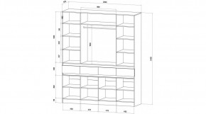 ЛЕНОРА Спальный гарнитур (модульный) графит в Салехарде - salekhard.ok-mebel.com | фото 9