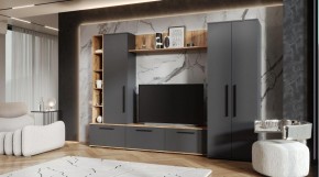 ЛЕВАНТЕ Гостиная (дуб вотан/графит) в Салехарде - salekhard.ok-mebel.com | фото