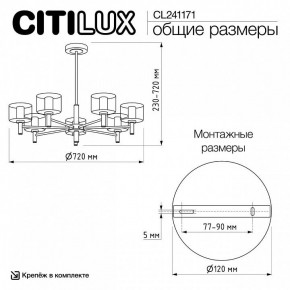 Люстра на штанге Citilux ELAN CL241171 в Салехарде - salekhard.ok-mebel.com | фото 12