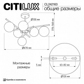 Люстра на штанге Citilux RONNY CL242163 в Салехарде - salekhard.ok-mebel.com | фото 12
