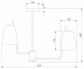 Люстра на штанге Eurosvet Topanga 60173/8 латунь в Салехарде - salekhard.ok-mebel.com | фото 4