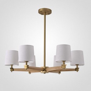 Люстра на штанге Imperiumloft Jorgenson White/Light wood STAVRA01 в Салехарде - salekhard.ok-mebel.com | фото