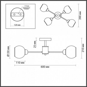 Люстра на штанге Lumion KODI 5645/4C в Салехарде - salekhard.ok-mebel.com | фото 3