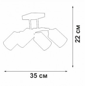 Люстра на штанге Vitaluce V2833 V2833-1/4PL в Салехарде - salekhard.ok-mebel.com | фото 4