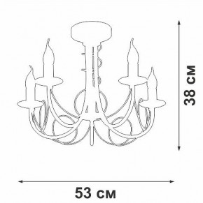 Люстра на штанге Vitaluce V3035 V3035-0/5PL в Салехарде - salekhard.ok-mebel.com | фото 3