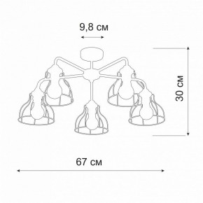 Люстра на штанге Vitaluce V3102 V3102-1/5PL в Салехарде - salekhard.ok-mebel.com | фото 2