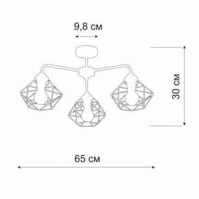 Люстра на штанге Vitaluce V4258 V4258-0/3PL в Салехарде - salekhard.ok-mebel.com | фото 2
