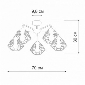 Люстра на штанге Vitaluce V4258 V4258-0/5PL в Салехарде - salekhard.ok-mebel.com | фото 2