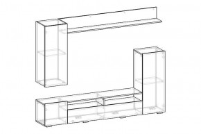МИЯ Гостиная (дуб сонома/белый глянец) в Салехарде - salekhard.ok-mebel.com | фото 2