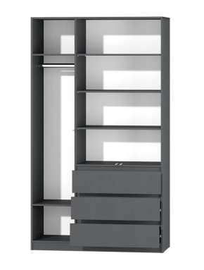 МС "Хилтон" Шкаф №2 1200 (Графит) в Салехарде - salekhard.ok-mebel.com | фото 3