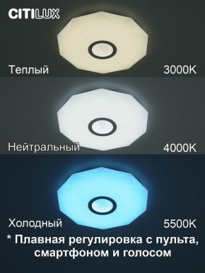 Накладной светильник Citilux Диамант Смарт CL713A30G в Салехарде - salekhard.ok-mebel.com | фото 4