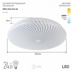 Накладной светильник Эра Slim SPB-6 Slim 8 24-4K в Салехарде - salekhard.ok-mebel.com | фото 2