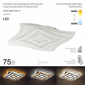 Накладной светильник Эра  SPB-6 GEO 6 RC 75 в Салехарде - salekhard.ok-mebel.com | фото 2