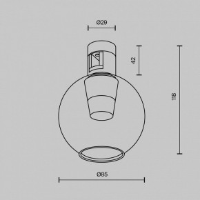 Накладной светильник Maytoni Bubble TR148-1-3W4K-B в Салехарде - salekhard.ok-mebel.com | фото 6