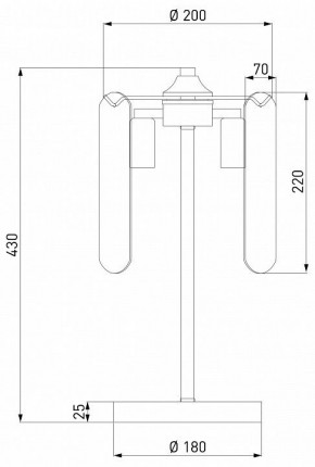 Настольная лампа декоративная Eurosvet Claire 01170/3 золото в Салехарде - salekhard.ok-mebel.com | фото 3