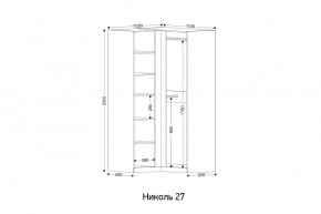 НИКОЛЬ 27 Шкаф угловой в Салехарде - salekhard.ok-mebel.com | фото 2