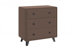 НИКОЛЬ Комод 3 ящика (шоколад) в Салехарде - salekhard.ok-mebel.com | фото