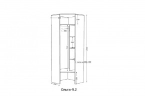 ОЛЬГА 9.2 Шкаф угловой с зеркалом в Салехарде - salekhard.ok-mebel.com | фото 2