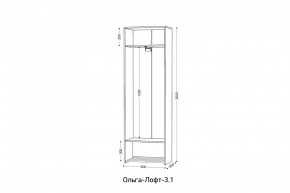 ОЛЬГА-ЛОФТ 3.1 Шкаф 2-х створчатый с зеркалом в Салехарде - salekhard.ok-mebel.com | фото 3