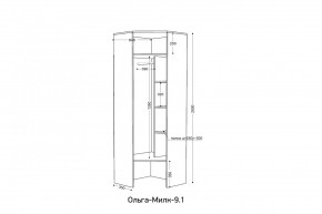 ОЛЬГА-МИЛК 9.1 Шкаф угловой без зеркала в Салехарде - salekhard.ok-mebel.com | фото 2