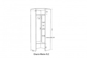 ОЛЬГА-МИЛК 9.2 Шкаф угловой с зеркалом в Салехарде - salekhard.ok-mebel.com | фото 2