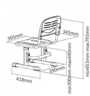 Парта-трансофрмер Amare II Pink + ящик + SST3 Pink в Салехарде - salekhard.ok-mebel.com | фото 8
