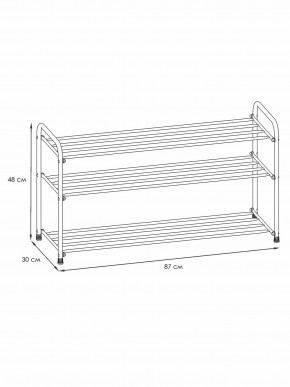 ПДОА33 Ч Подставка для обуви "Альфа 33" Черный в Салехарде - salekhard.ok-mebel.com | фото 2