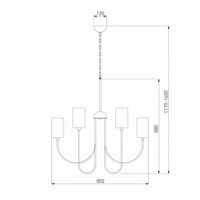 Подвесная люстра Eurosvet Abbey 60164/10 никель Smart в Салехарде - salekhard.ok-mebel.com | фото 4