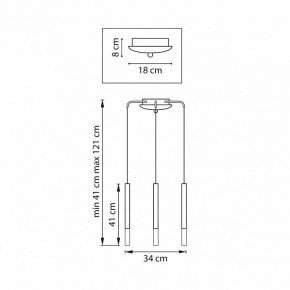 Подвесная люстра Lightstar Tubo L3T747137 в Салехарде - salekhard.ok-mebel.com | фото 3