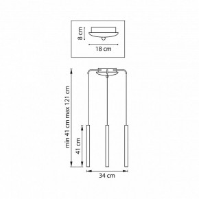 Подвесная люстра Lightstar Tubo L3T747237 в Салехарде - salekhard.ok-mebel.com | фото 3