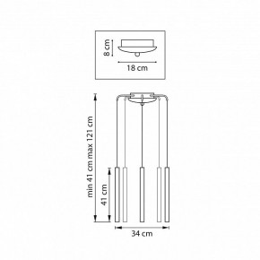 Подвесная люстра Lightstar Tubo L5T747247 в Салехарде - salekhard.ok-mebel.com | фото 3