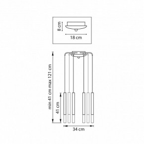 Подвесная люстра Lightstar Tubo L8T747133 в Салехарде - salekhard.ok-mebel.com | фото 3