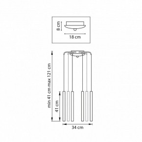 Подвесная люстра Lightstar Tubo L8T747247 в Салехарде - salekhard.ok-mebel.com | фото 3