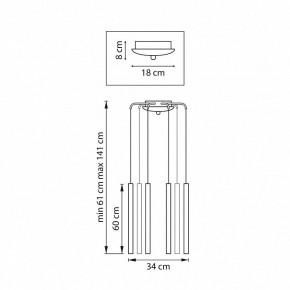 Подвесная люстра Lightstar Tubo L8T747347 в Салехарде - salekhard.ok-mebel.com | фото 3
