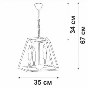 Подвесная люстра Vitaluce V4237 V4237-0/4 в Салехарде - salekhard.ok-mebel.com | фото 3