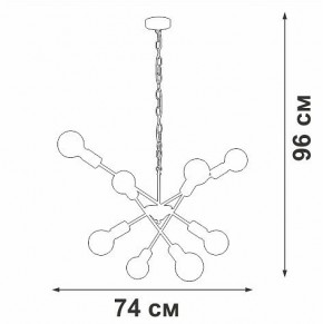 Подвесная люстра Vitaluce V4750 V4750-0/8 в Салехарде - salekhard.ok-mebel.com | фото 5