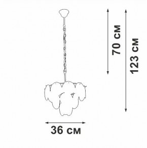 Подвесная люстра Vitaluce V5888 V5888-8/7 в Салехарде - salekhard.ok-mebel.com | фото 3
