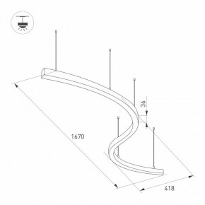 Подвесной светильник Arlight ARC 034050(1) в Салехарде - salekhard.ok-mebel.com | фото 2