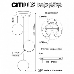 Подвесной светильник Citilux Адам Смарт CL228A033 в Салехарде - salekhard.ok-mebel.com | фото 9