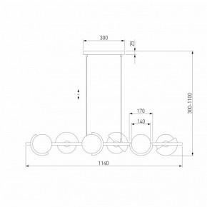 Подвесной светильник Eurosvet Moity 70149/6 черный/латунь Smart в Салехарде - salekhard.ok-mebel.com | фото 3