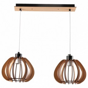 Подвесной светильник Imex MD.9012 MD.9012-2-P-BK+WOOD в Салехарде - salekhard.ok-mebel.com | фото