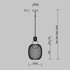 Подвесной светильник Maytoni Levitation MOD376PL-01G1 в Салехарде - salekhard.ok-mebel.com | фото 5