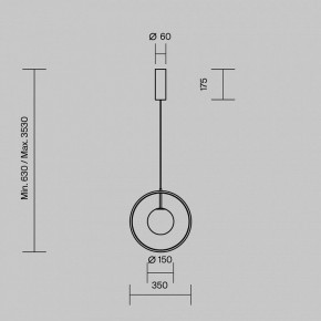 Подвесной светильник Maytoni Paparazzi MOD407PL-L12B3K1 в Салехарде - salekhard.ok-mebel.com | фото 2
