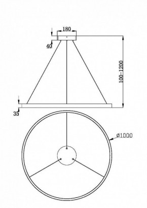 Подвесной светильник Maytoni Rim MOD058PL-L54BK в Салехарде - salekhard.ok-mebel.com | фото 4