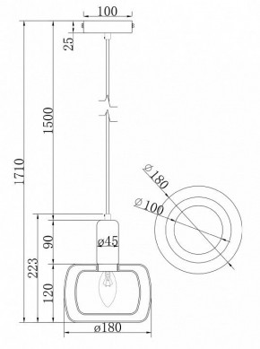 Подвесной светильник Maytoni Vision MOD411PL-01G в Салехарде - salekhard.ok-mebel.com | фото 7