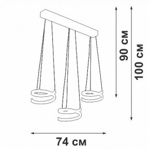 Подвесной светильник Vitaluce V3047 V3047-1/3S в Салехарде - salekhard.ok-mebel.com | фото 4