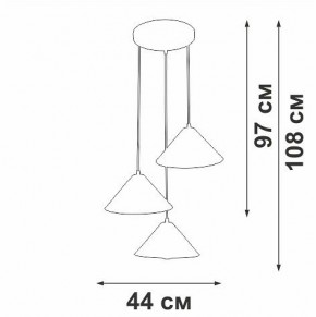 Подвесной светильник Vitaluce V3093 V3093-0/3S в Салехарде - salekhard.ok-mebel.com | фото 2