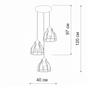 Подвесной светильник Vitaluce V3102 V3102-1/3S в Салехарде - salekhard.ok-mebel.com | фото 2