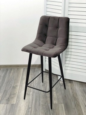 Полубарный стул CHILLI-QB графит #14, велюр / черный каркас (H=66cm) М-City в Салехарде - salekhard.ok-mebel.com | фото 2